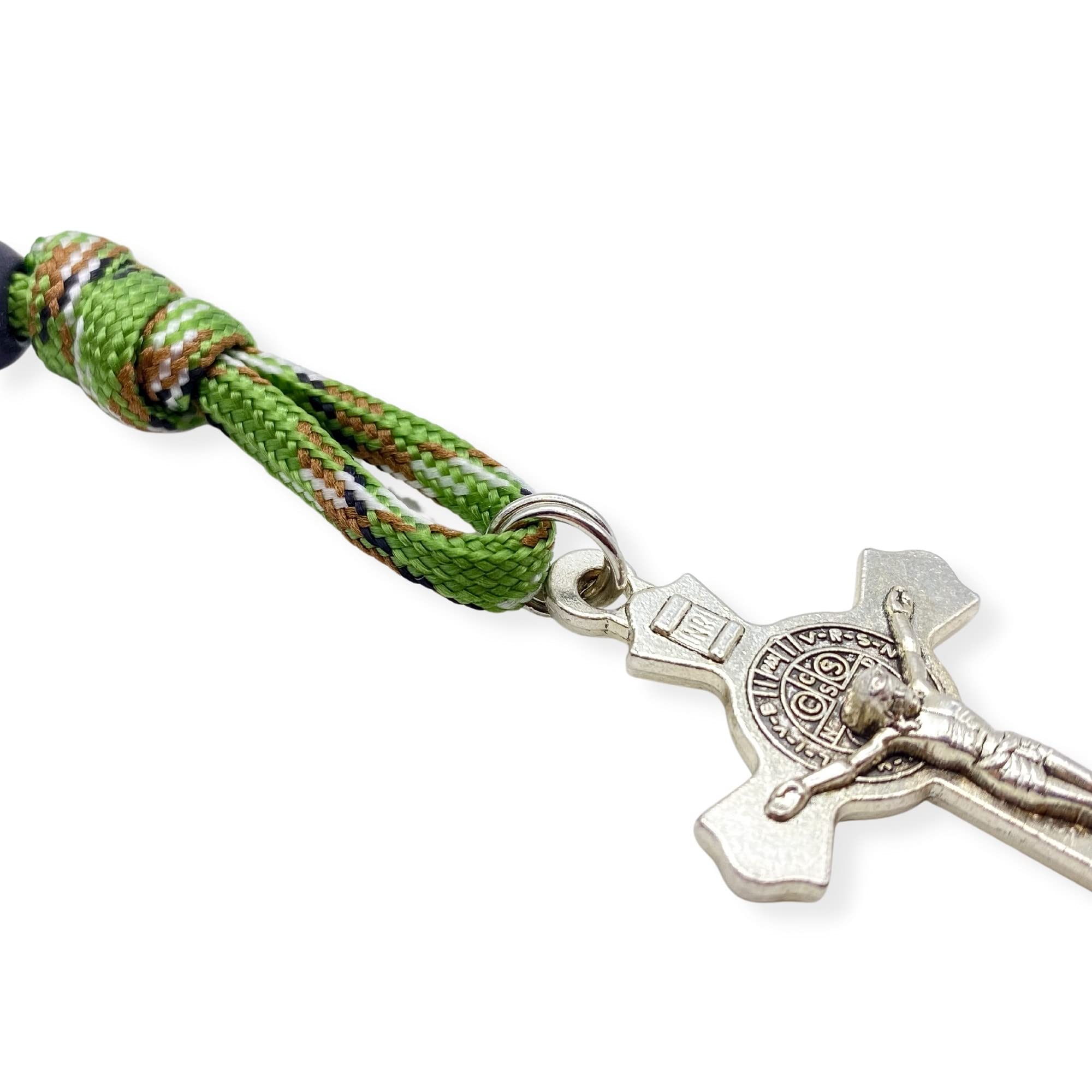 Nazareth Store One Decade Paracord Rosary Beads Pocket/Bracelet Rosary Miraculous/St Benedict/St Joseph Medal & Cross - Image 3