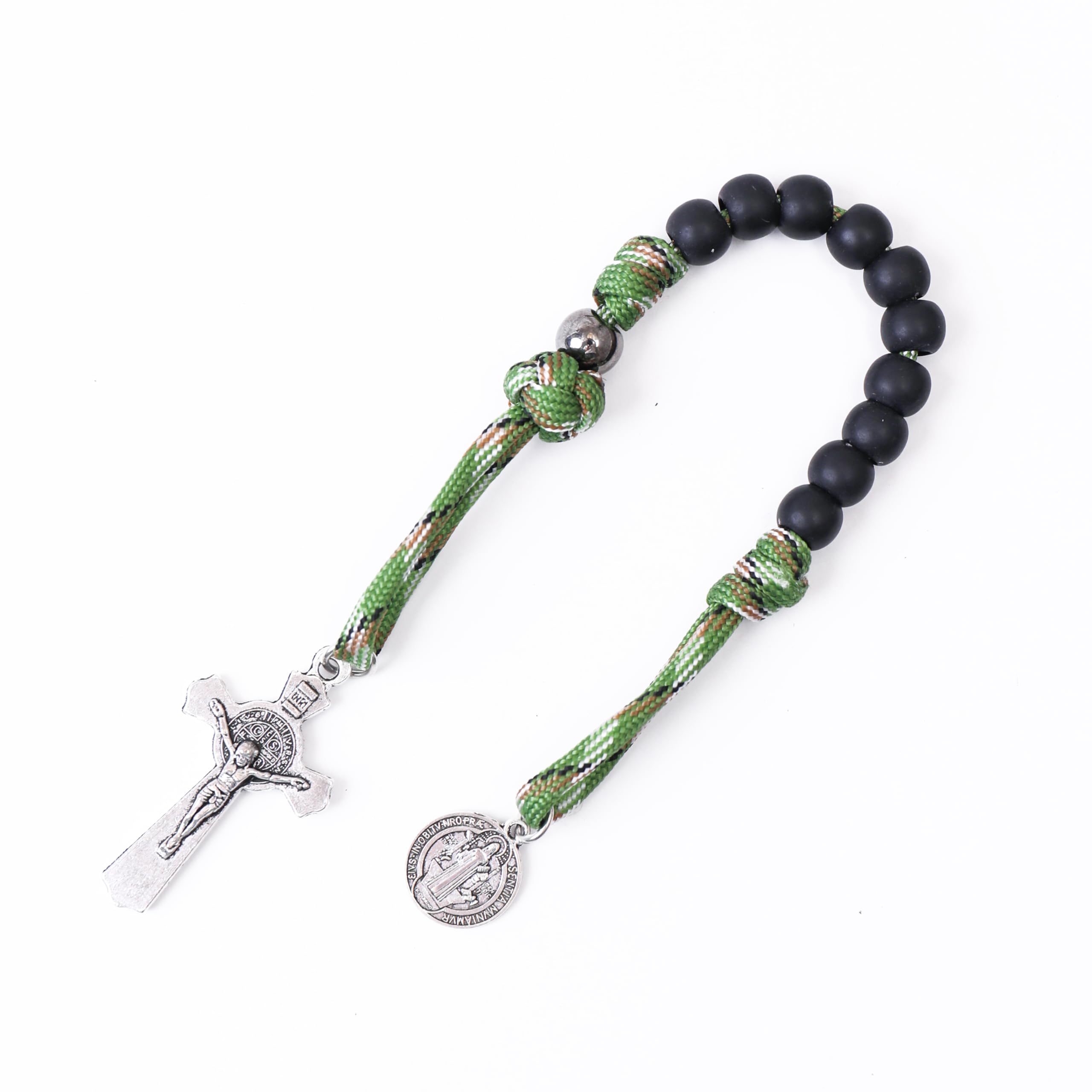 Nazareth Store One Decade Paracord Rosary Beads Pocket/Bracelet Rosary Miraculous/St Benedict/St Joseph Medal & Cross - Image 5