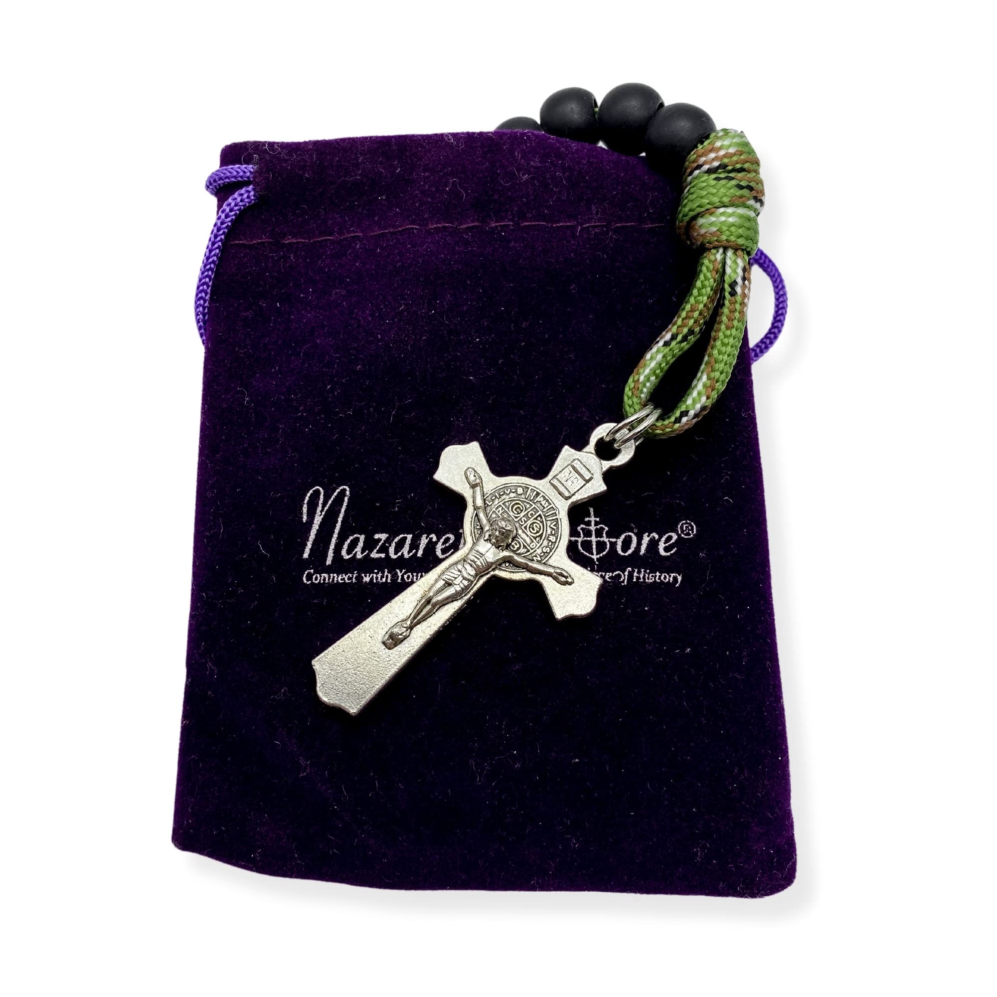 Nazareth Store One Decade Paracord Rosary Beads Pocket/Bracelet Rosary Miraculous/St Benedict/St Joseph Medal & Cross - Image 7