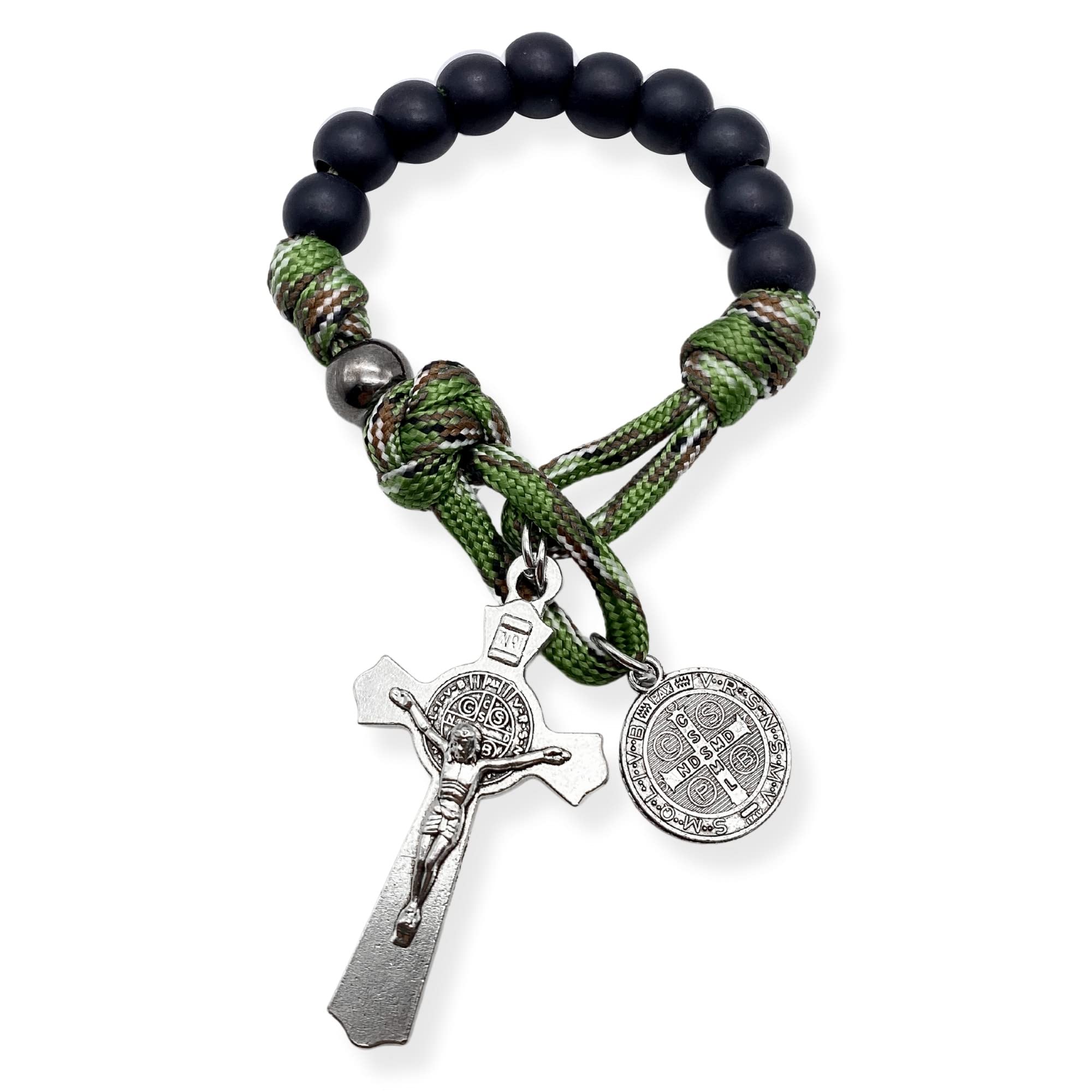 Nazareth Store One Decade Paracord Rosary Beads Pocket/Bracelet Rosary Miraculous/St Benedict/St Joseph Medal & Cross - Image 8